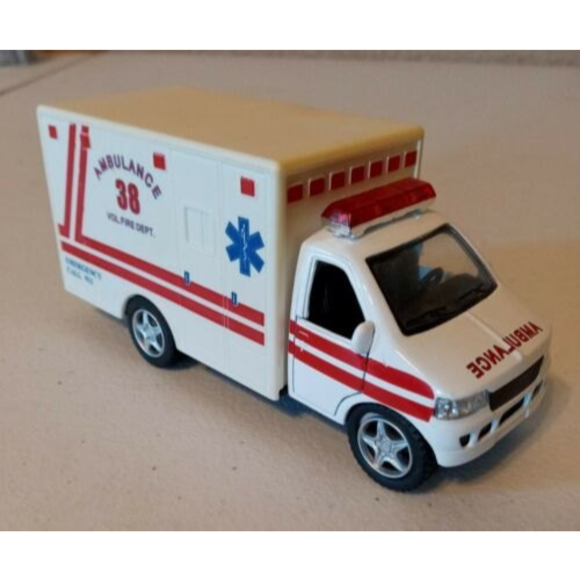 Other - 🔥Ambulance Fire Department Paramedic Rescue Team Kinsfun Diecast Toy Car, 5''🔥